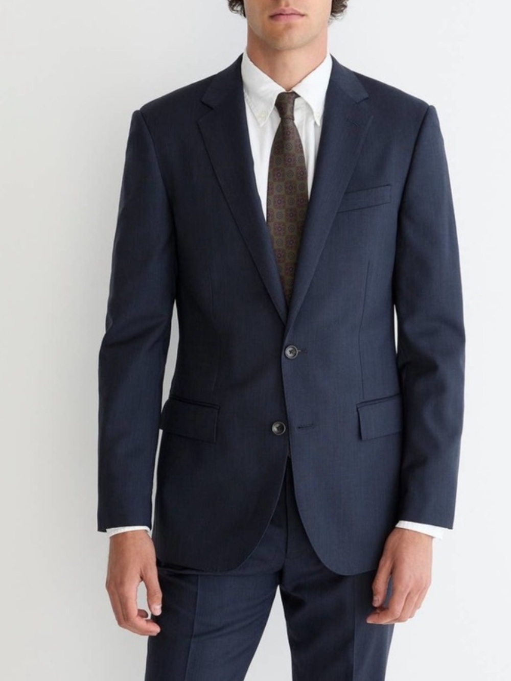 Loro Piana J. Crew Men's Ludlow Navy Blue 100% Italian Wool Blazer Jacket